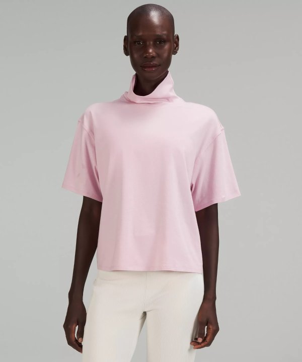 Relaxed-Fit Cotton-Blend Turtleneck T-Shirt | Women's Short Sleeve Shirts & Tee's | lululemon