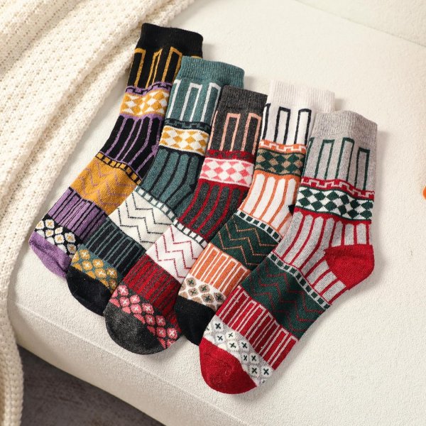 Wool Socks for Women - Womens Wool Socks Winter Warm Wool Socks Men Cozy Knit Socks Boots Socks for Women