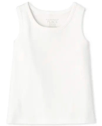 Baby And Toddler Girls Uniform Sleeveless Basic Tank Top | The Children's Place - SIMPLYWHT