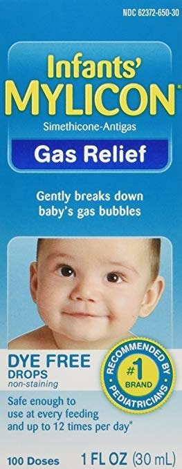 Gas Relief Drops for Infants and Babies, Dye Free Formula, 1 Fluid Ounce
