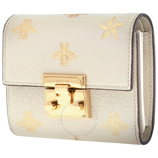 GG Ladies Bee Wallet in White