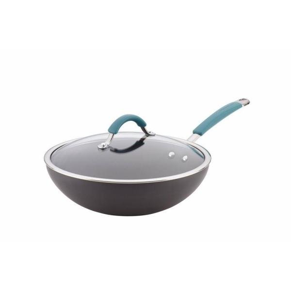 Cucina Hard-Anodized Stir-Fry Pan with Lid 87644 - The Home Depot
