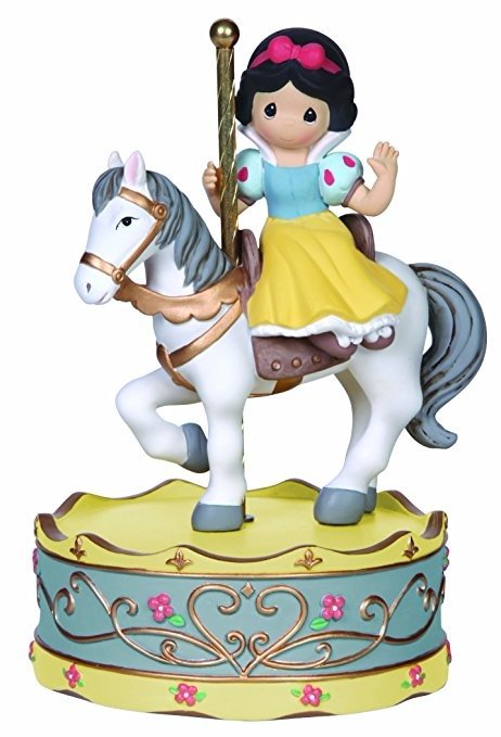Precious Moments, Disney Showcase Collection, Girl As Snow White On Carousel Horse, Resin Music Box, 141108