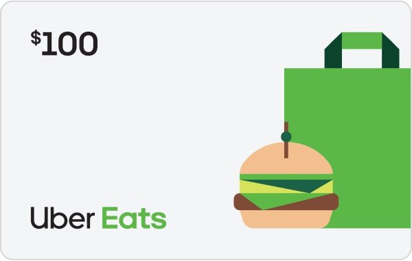 Uber Eats $100 电子礼卡