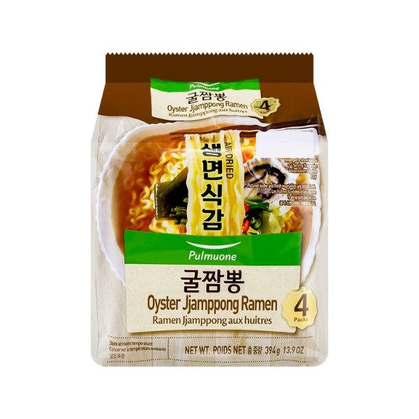 PULMUONE Non-fried Ramyun Noodle Spicy Oyster Flavor - Pack of 4 396g