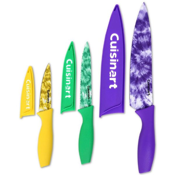 Cuisinart 彩色不锈钢刀具6件套