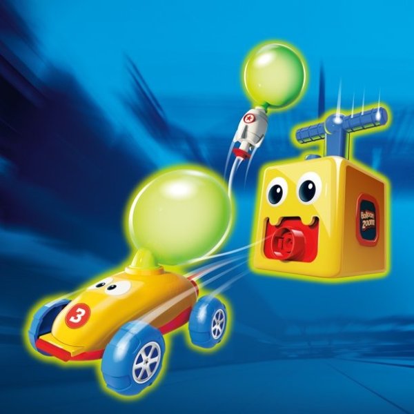 Amazing Balloon Zoom Balloon-Powered Flying and Car Racing Toy Set
