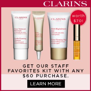 with Your Purchase of $60 @ Clarins