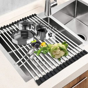 G-TING Over Sink Roll Up Large Dish Drainers Rack