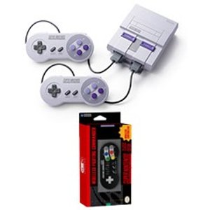 Nintendo SNES 超级任天堂 纪念版 + 官方无线控制器 套装