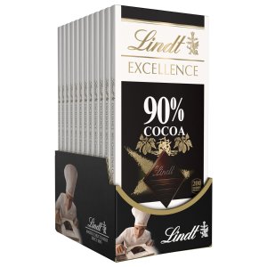 Lindt EXCELLENCE 90% Cocoa Dark Chocolate Bar, Valentine's Day Chocolate Candy, 3.5 oz. (12 Pack)