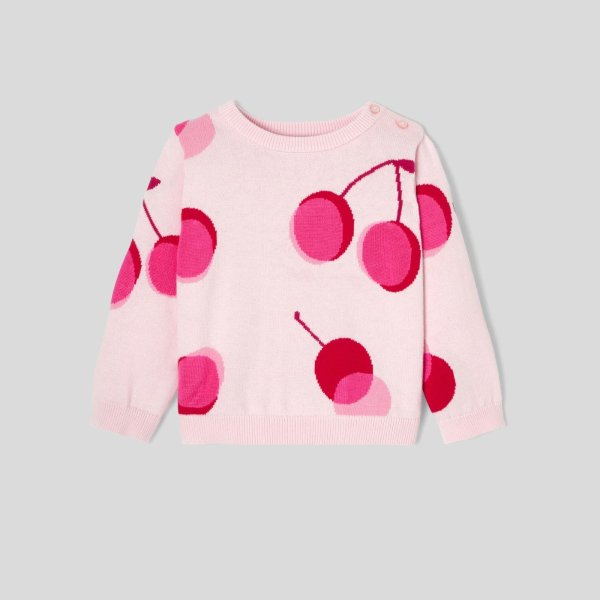 Baby girl Intarsia cherries sweater