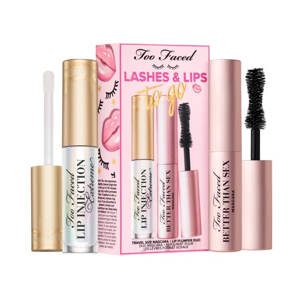Lashes & Lips To Go: Travel Size Mascara & Lip Plumper Duo | TooFaced