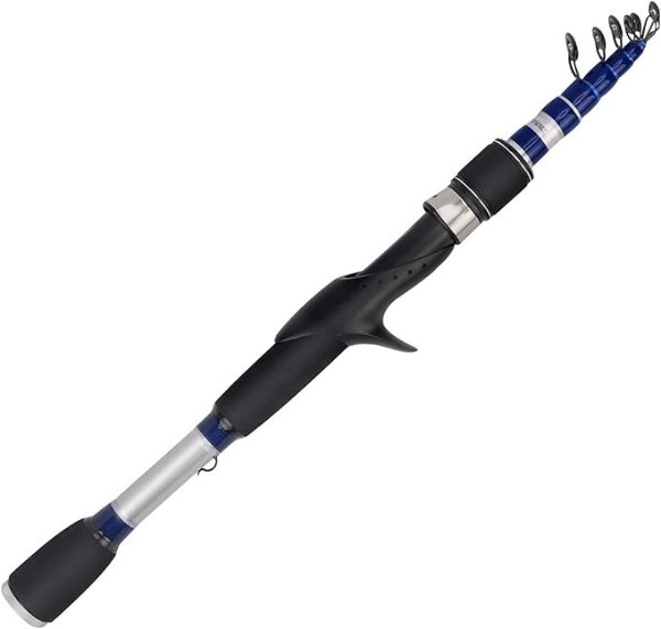 KastKing Compass Telescopic Fishing Rods and Combo, Sensitive  Graphite Composite Blank, Easy to Travel, Packs to Just 17 in Length,  Stainless Guides and Ceramic Rings, Combos w/ 4+1BB Spinning Reel 31.99