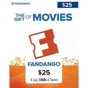 价值$25 Fandango 礼卡