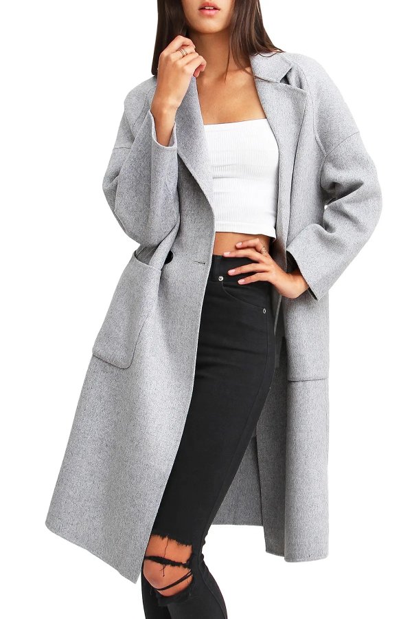 Publisher Double-Breasted Wool Blend Coat