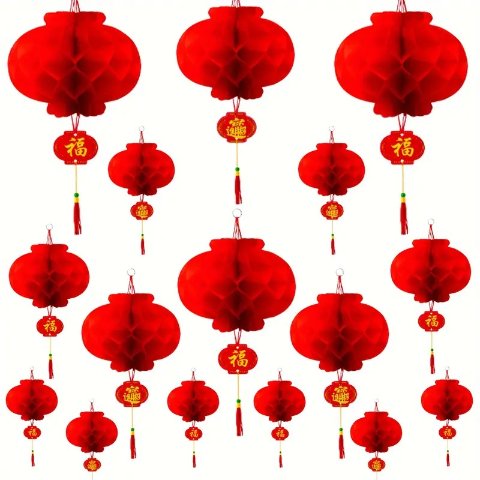 春节大红灯笼 10个