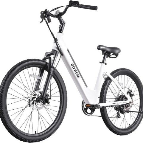 Gotrax 26" Electric Bike, Max Range 30Miles(Pedal-assist1) & 15.5/20Mph Power by 250/350W, 3 Riding Modes & Adjustable Seat, 7-Speed & Front Shock Absorber, Commuter Electric Bicycle for Adults