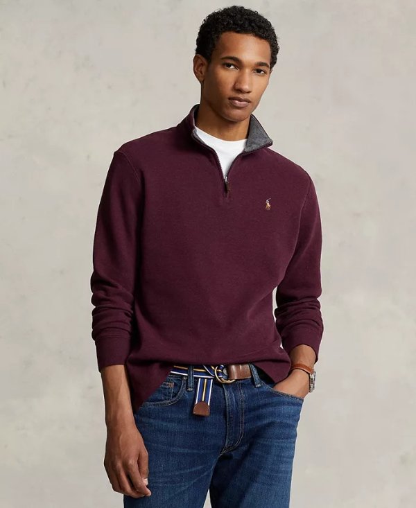 Men's Estate-Rib Mock-Neck Pullover, Created for Macy's