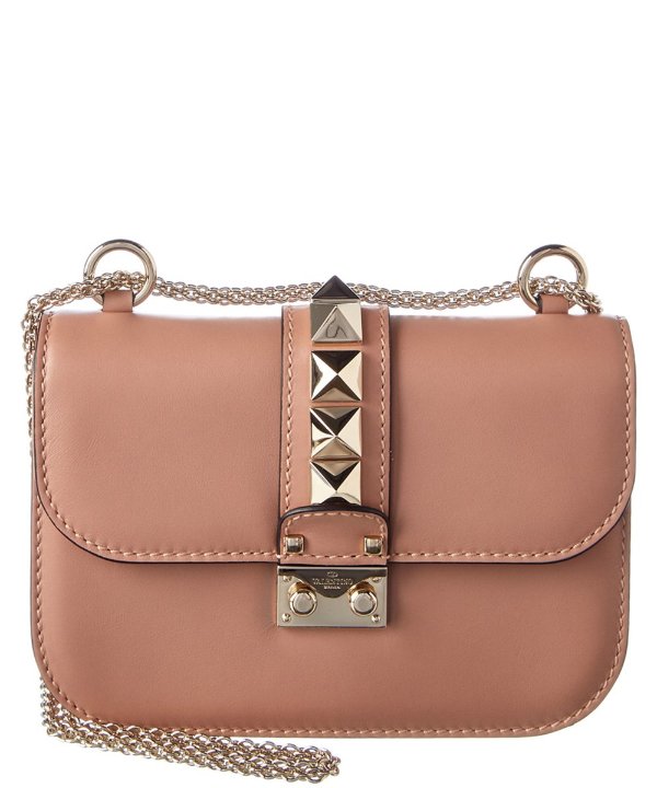 Valentino Valentino Small Glam Lock Leather Chain Shoulder Bag | Bluefly.Com