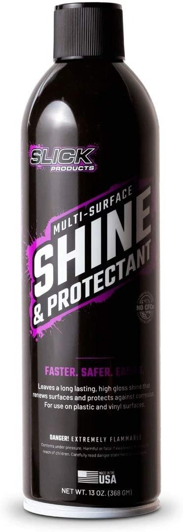 .com Slick Products SP4001 Shine & Protectant Spray Coating,  High-Gloss Luster, Renew, Shine, & Protect, for Plastic, Viny, Fiberglass,  and More, Single Bottle 14.99