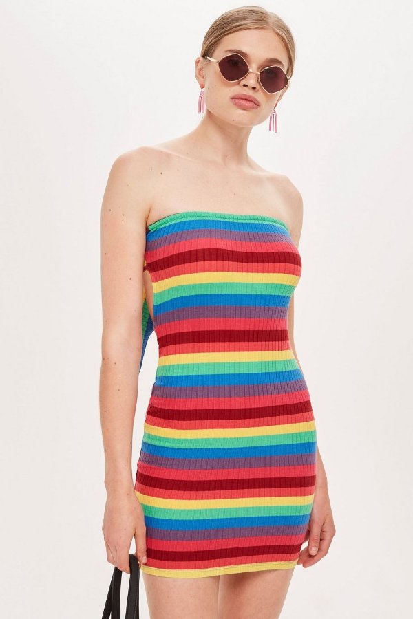 Rainbow Bandeau Dress