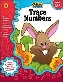 Carson Dellosa | Trace Numbers Workbook | Preschool–2nd Grade, 32pgs (Big Skills for Little Hands®)