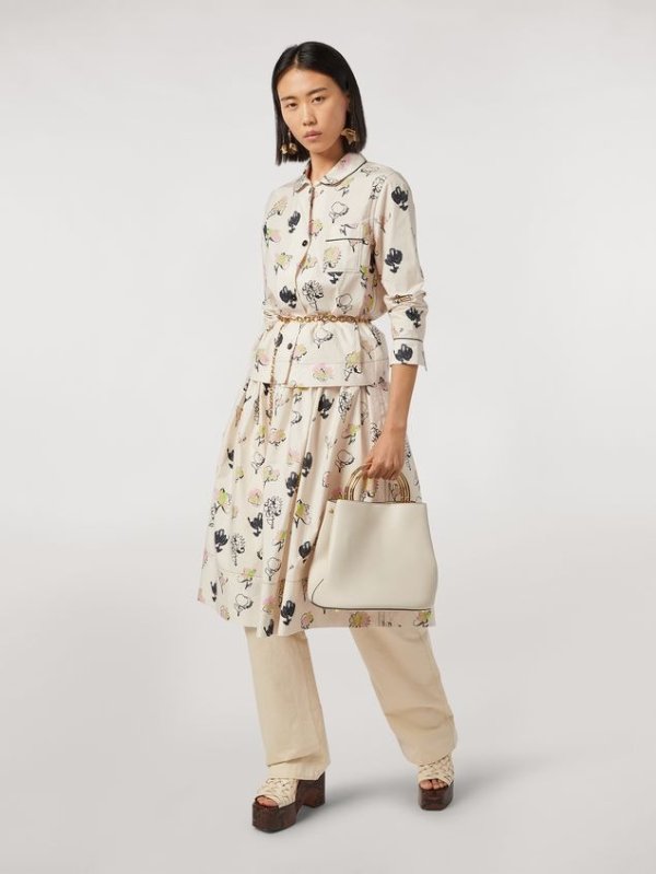 PANNIER Bag In White Leather With Double Gold Tone Metal Handle from the Marni Fall/Winter 2019 collection | Marni Online Store