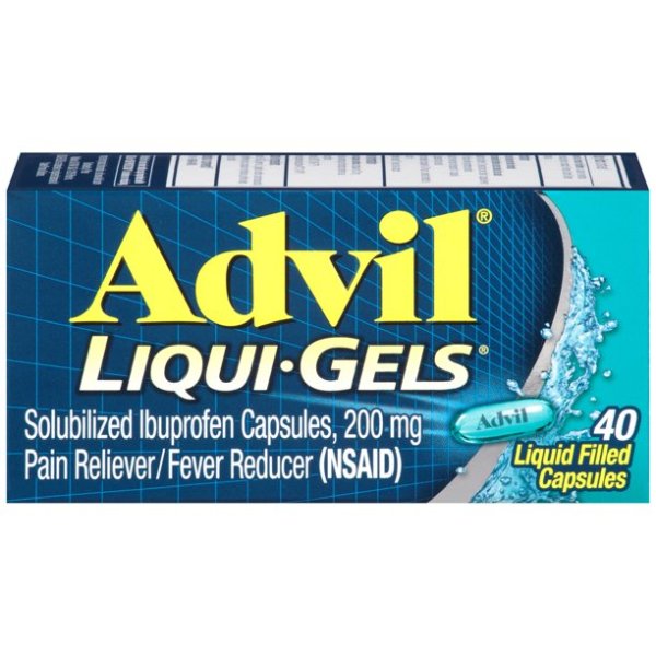 Liqui-Gels (40 Count) Pain Reliever / Fever Reducer Liquid Filled Capsule, 200mg Ibuprofen, Temporary Pain Relief