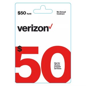 Verizon预告 满$50省$5预付费卡 $50