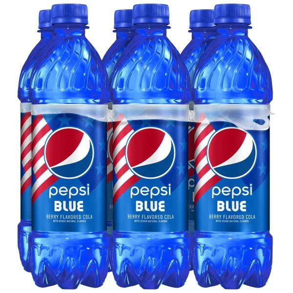 Blue Soda Berry 16.9 Fluid Ounce PET Bottle 6 Pack