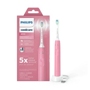 Philips Sonicare 4100 Power Toothbrush, Rechargeable Electric Toothbrush with Pressure Sensor, White HX3681/23