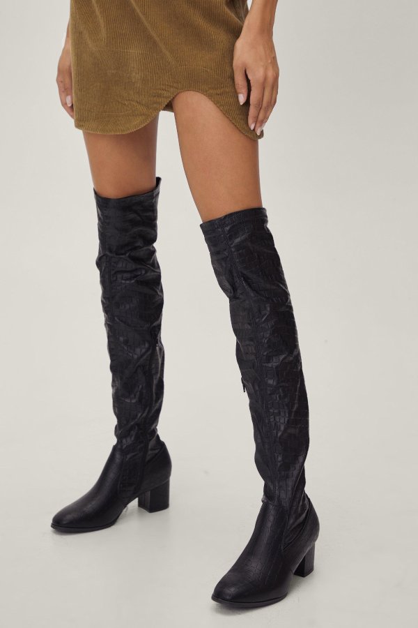 Lace Up Over the Knee Boots