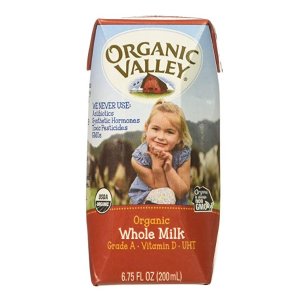 Organic Valley Organic Whole Milk 6.75 fl oz Pack of 12