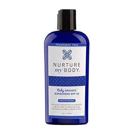 Baby Organic Mineral Sunscreen Lotion by Nurture My Body | SPF 32 – All-Natural, Zinc Oxide Sun Protection for...