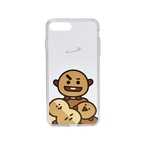 Official Merchandise by Line Friends - SHOOKY Character Clear Case for iPhone 8 Plus/iPhone 7+, Brown