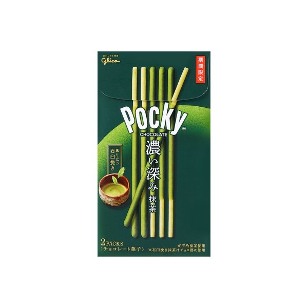 日本GLICO格力高 Pocky百奇 特浓抹茶涂抹饼干棒 60g