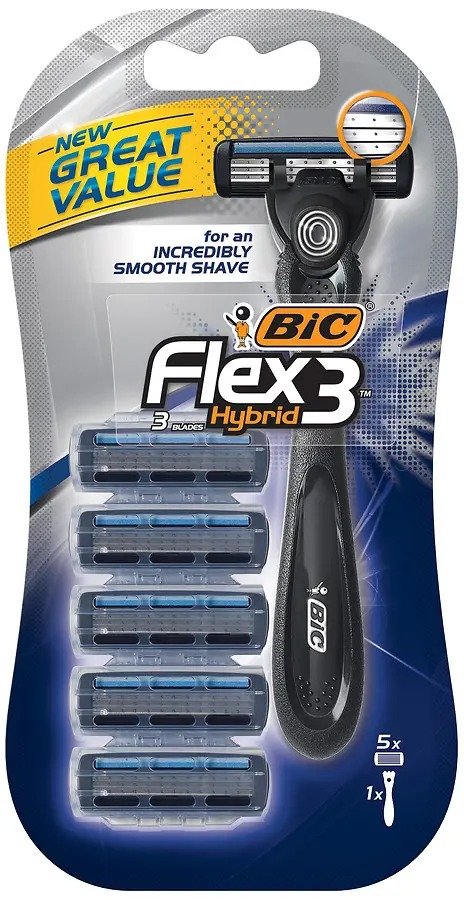 Flex3 Hybrid 男士剃须刀 + 5个刀头