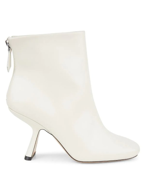 Alba Square-Toe Leather Ankle Boots