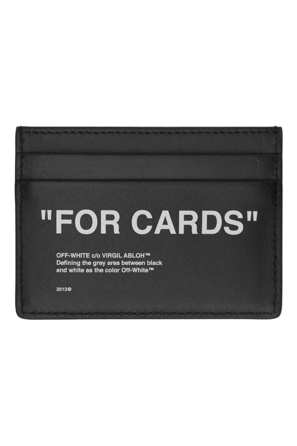 Black Quote Card Holder