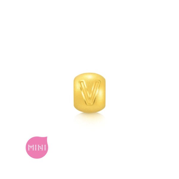 Charme Charme 'Alphabets' 999 Gold Letter V Charm | Chow Sang Sang Jewellery eShop