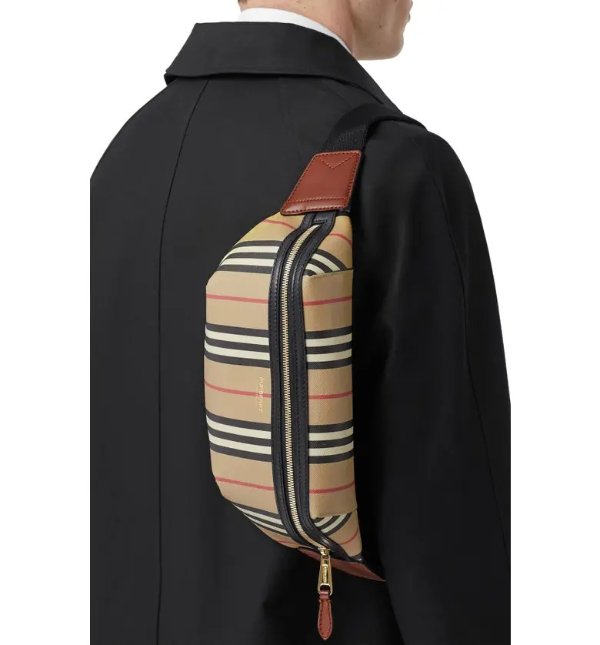 Medium Sonny Icon Stripe E-Canvas Belt Bag