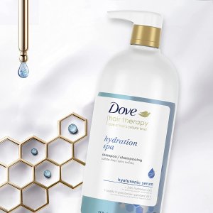 Dove Hydration Spa Therapy Shampoo with Hyaluronic Serum for Dry Hair, 33.8 Fl Oz