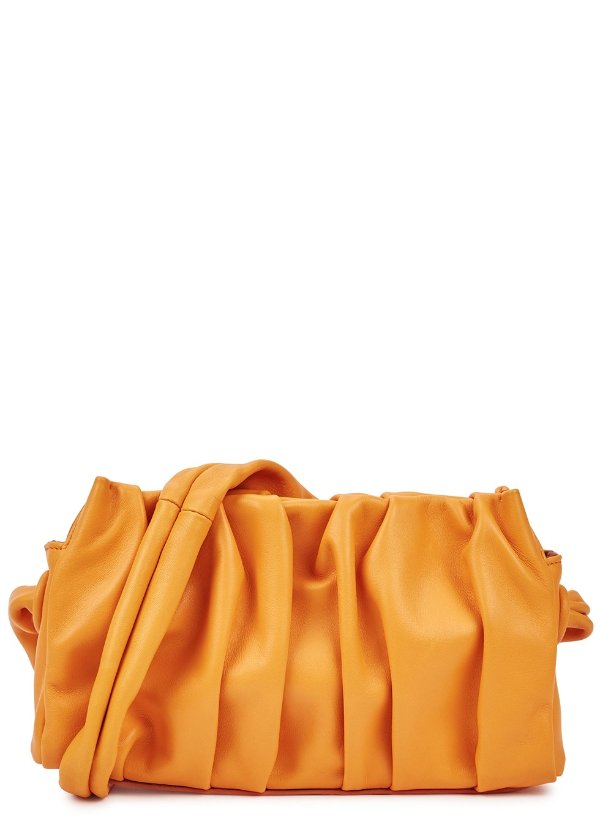Vague orange leather shoulder bag