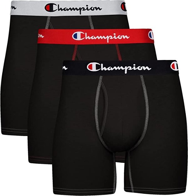 Men's Cotton Stretch Total Support Pouch Boxer Brief 3 Pack
