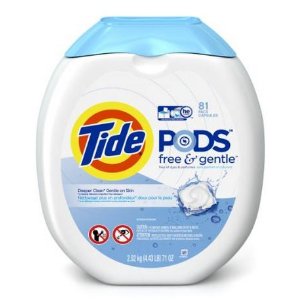 Tide PODS Free & Gentle HE Turbo Laundry Detergent Pacs 81-load Tub