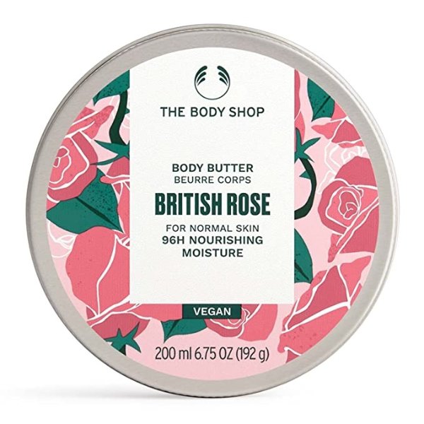 British Rose Body Butter – Nourishing & Moisturizing Skincare for Normal Skin – Vegan – 6.75 oz