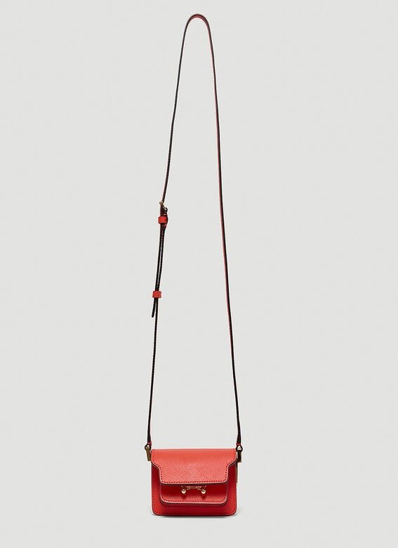 Trunk Nano Shoulder Bag in Red
