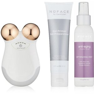 NuFACE Limited Edition Mini White Rose Facial Toning Device, Rose Gold