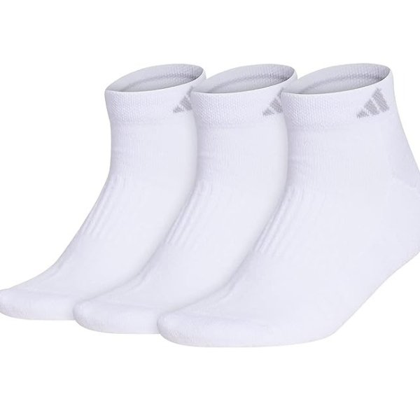 adidas Men's Cushioned Low Cut Socks (3-Pair) with Arch Compression